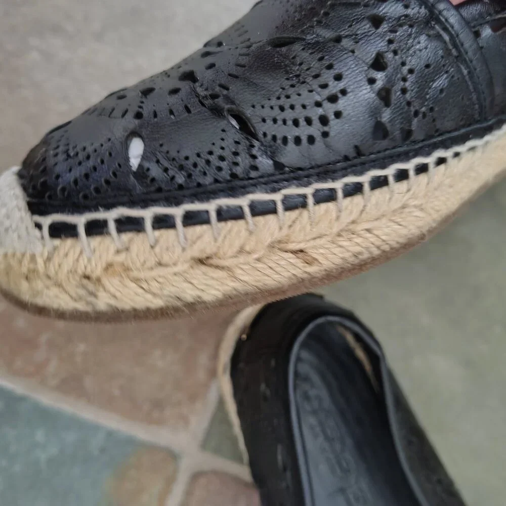 Burberry Leather Espadrille Shoes